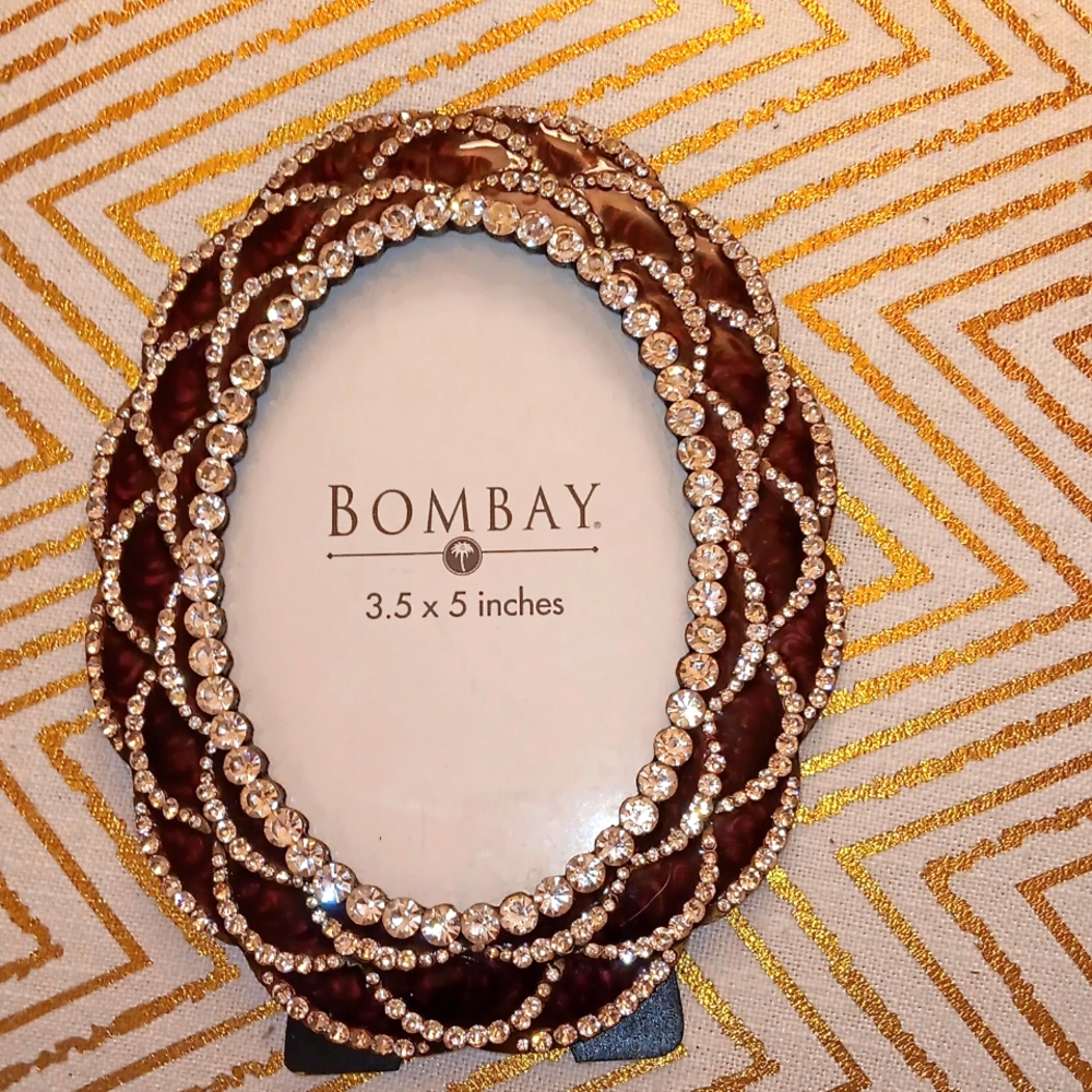 Deep purple rhinestone picture frame